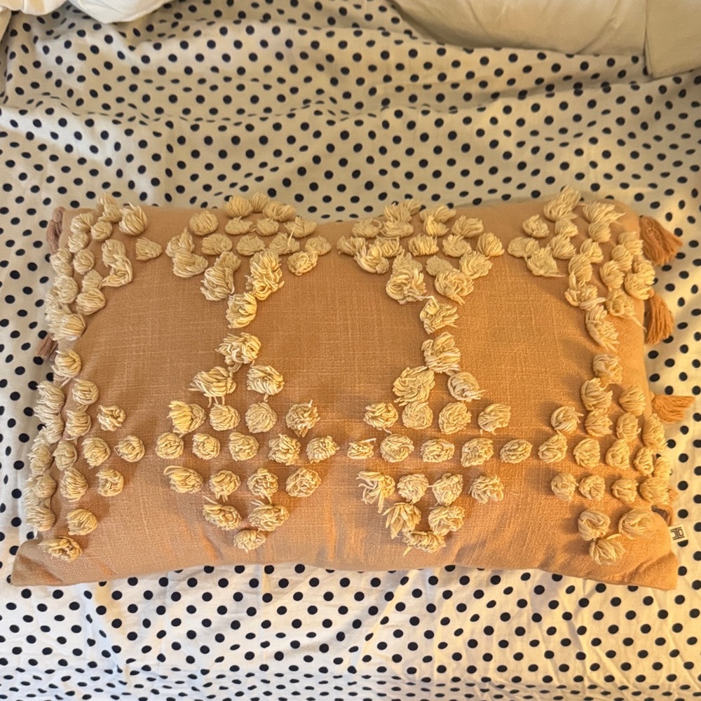 Urban Outfitters Textured Tan Throw Pillow